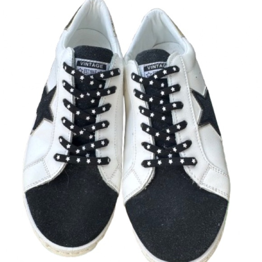 WOMEN'S VINTAGE HAVANA SNEAKERS -Black White Silver